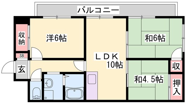 平松駅 徒歩9分 3階の物件間取画像